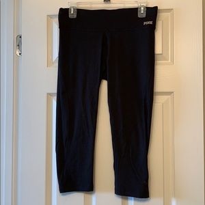 PINK ultimate yoga crop leggings.